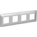SKANDY Рамка 4-местная SK-F04S серебряный IEK