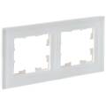 BRITE Рамка 2-местная РУ-2-2-Бр стекло белый матовый IEK