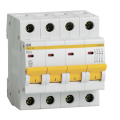 Выключатель автоматический ВА47-29 4Р 63А 4,5кА х-ка D, IEK MVA20-4-063-D