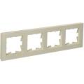 BRITE Рамка 4-местная РУ-4-Бр бежевый рифленый IEK