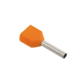 Наконечник-гильза НГИ2 0,5-8 с изолированным фланцем (оранжевый) (100шт), IEK UTE10-D1-8-100