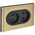 FORTE&PIANO Розетка 2-местная без заземления с защитными шторками безвинтовое крепление 10А FP625M м