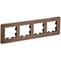 BRITE Рамка 4-местная РУ-4-1-Бр металл коричневый RE AL IEK