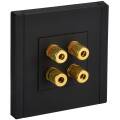 FORTE&PIANO Аудиорозетка 4-местная FP139M металл черный IEK