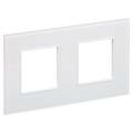 SKANDY Рамка 2-местная SK-F22W стекло арктический белый IEK
