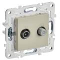 SKANDY Розетка двойная TV+SAT SK-A13B бежевый IEK