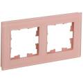 BRITE Рамка 2-местная РУ-2-2-БрП стекло персиковый матовый IEK