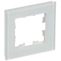 BRITE Рамка 1-местная РУ-1-2-Бр стекло белый матовый IEK