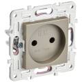 SKANDY Розетка без заземления без защитных шторок 10А SK-R02Sh шампань IEK