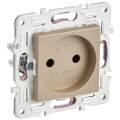 SKANDY Розетка без заземления без защитных шторок 10А SK-R02Sa песочный IEK