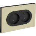 FORTE&PIANO Розетка 2-местная без заземления без защитных шторок безвинтовое крепление 10А FP826M ме