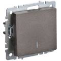 BRITE Выключатель 1-клавишный с индикацией 10А ВС10-1-1-БрТБ темная бронза IEK