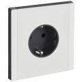 FORTE&PIANO Розетка 1-местная с заземлением без защитных шторок безвинтовое крепление 16А FP214M мет