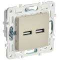 SKANDY Розетка USB A+A 3,1А SK-R15B бежевый IEK
