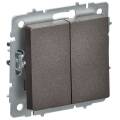BRITE Выключатель 2-клавишный перекрестный 10А ВС10-2-3-БрТБ темная бронза IEK