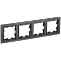 BRITE Рамка 4-местная РУ-4-БрЧ черный IEK