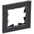 BRITE Рамка 1-местная РУ-1-2-Бр стекло черный матовый IEK