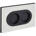 FORTE&PIANO Розетка 2-местная без заземления без защитных шторок безвинтовое крепление 10А FP226M ме