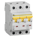 Выключатель автоматический ВА47-60M 3P 25A 6кА х-ка C, IEK MVA31-3-025-C