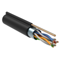Кабель FTP 4 пары, Кат.5e, внешний с тросом, 0,51мм, LDPE, черный, 305м, ITK LC3-C5E04-359