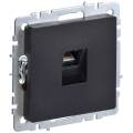 BRITE Розетка компьютерная RJ45 кат.6 РК11-БрЧ черный IEK