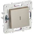 SKANDY Выключатель 1-клавишный проходной с индикацией 10А SK-V08Sh шампань IEK