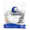 Патч-корд 4 пары, 2хRJ45, 3м, Кат.5е, FTP, серый, LSZH, Cabeus PC-FTP-RJ45-Cat.5e-3m-LSZH