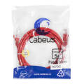 Патч-корд 4 пары, 2хRJ45, 2м, Кат.5e, UTP, красный, PVC, Cabeus PC-UTP-RJ45-Cat.5e-2m-RD