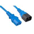 Кабель электропитания (сетевой) 3*0,75мм², 6А, C13-C14, синий, 1.8м, Cabeus PC-189-VDE-1.8M-BL