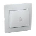 Выключатель 1-клавишный кнопочный, 10А, ВСк10-1-0-КБ, белый, IEK EVK13-K01-10-DM