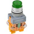 Кнопка управления D7-11DNZS d=22мм 1NC+1NO с подсветкой и фиксацией зеленая GENERICA