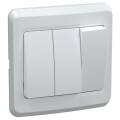VEGA Выключатель 3 кл. 10А ВС10-3-0-ВБ белый GENERICA