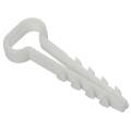 Дюбель-хомут 12х6мм для плоского кабеля нейлон белый (100шт/упак) GENERICA