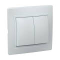 Выключатель 2-клавишный, 10А, ВС10-2-0-КБ, белый, IEK EVK20-K01-10-DM