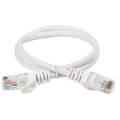Патч-корд 4 пары, 2хRJ45, 1м, Кат.5e, UTP, белый, PVC, GENERICA PC08-C5EU-1M-G
