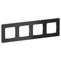 FLITE Рамка 4-местная РУ-4-К-ФлЧ черный IEK