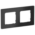 FLITE Рамка 2-местная РУ-2-К-ФлЧ черный IEK