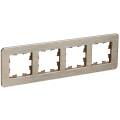 BRITE Рамка 4-местная РУ-4-1-Бр металл шампань RE AL IEK