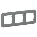 FLITE Рамка 3-местная РУ-3-А-ФлМА мокрый асфальт IEK