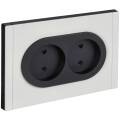 FORTE&PIANO Розетка 2-местная без заземления с защитными шторками безвинтовое крепление 10А FP225M м