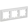 BRITE Рамка 3-местная РУ-3-БрАБ арктический белый/белый IEK