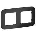 FLITE Рамка 2-местная РУ-2-А-ФлЧ черный IEK