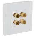FORTE&PIANO Аудиорозетка 4-местная FP239 белый IEK