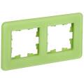 BRITE Рамка 2-местная РУ-2-2-Бр стекло эко грин RE IEK