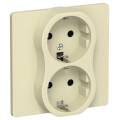 FLITE Розетка 2-местная с заземлением без защитных шторок 16А РС12-0-К-ФлН навахо IEK