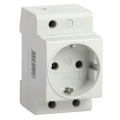 Розетка силовая РАр10-3-ОП с заземл. на DIN-рейку, IEK MRD10-16