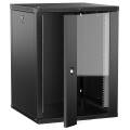 ITK LINEA W Шкаф настенный 15U 600х600мм дверь стекло черный 2.0