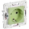 SKANDY Розетка с заземлением без защитных шторок 16А SK-R05G мятный IEK