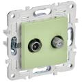 SKANDY Розетка двойная TV+SAT SK-A13G мятный IEK