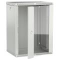 ITK LINEA W Шкаф настенный 15U 600х450мм дверь стекло серый 2.0